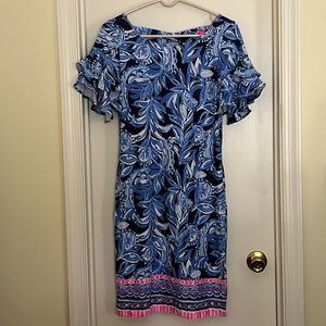 NWT Lilly Pultizer Dianna Dress Size M in High Tide Navy